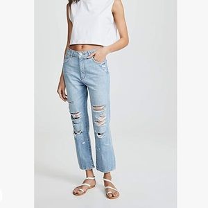 DL1961 Jerry high rise vintage straight fit distressed jeans NWOT